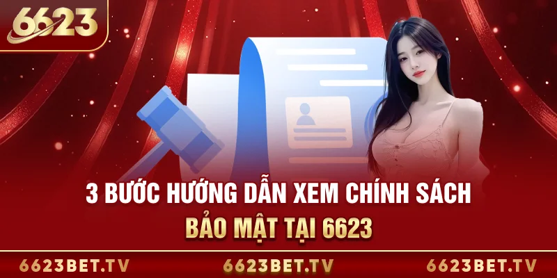 Chính sách bảo mật 6623 3 bước hướng dẫn xem chính sách bảo mật tại 6623